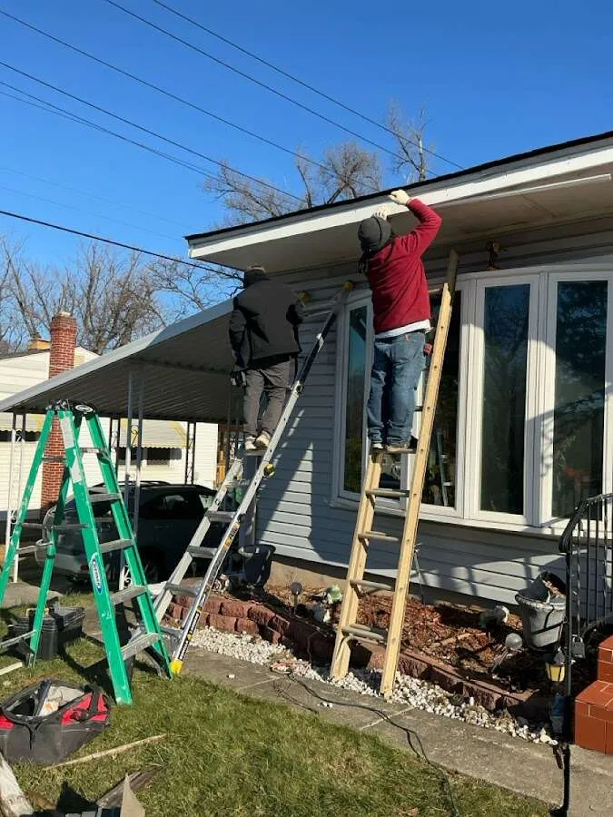 Restoration crew performing exterior repair in Lodi